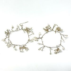 New Anthropologie BHLDN Pearl Hoop Earrings